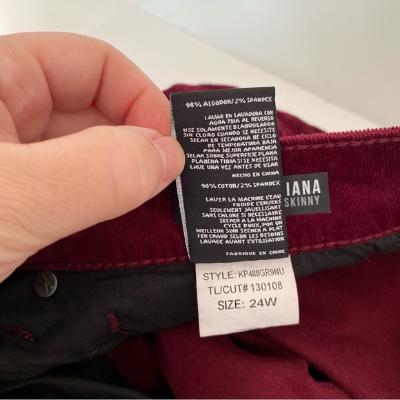 Kut From The Kloth Diana Skinny pants corduroy in Burgundy stretch - Picture 8 of 11